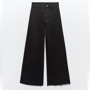 ZARA ZW COLLECTION HIGH WAIST MARINE STRAIGHT JEANS